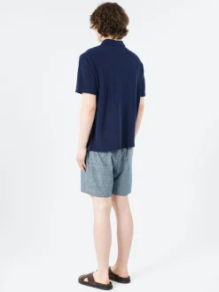 Universal Works - Newlyn Polo in Bright Navy