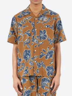 Universal Works - Nippon Flower Camp Shirt in Gold