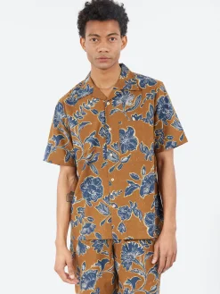 Universal Works - Nippon Flower Camp Shirt in Gold