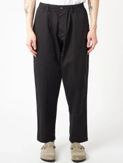 Universal Works - Pleated Track Pant in Black