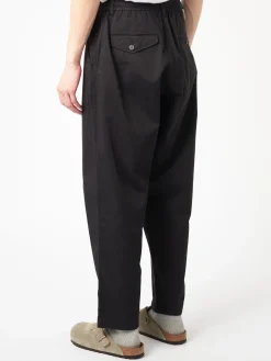 Universal Works - Pleated Track Pant in Black
