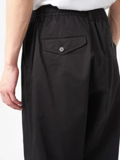 Universal Works - Pleated Track Pant in Black
