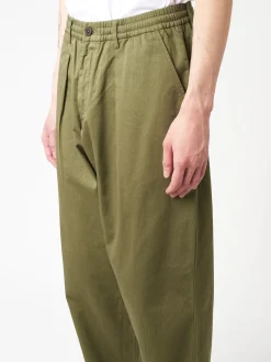 Universal Works - Pleated Track Pant in Light Olive