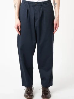 Universal Works - Pleated Track Pant in Navy