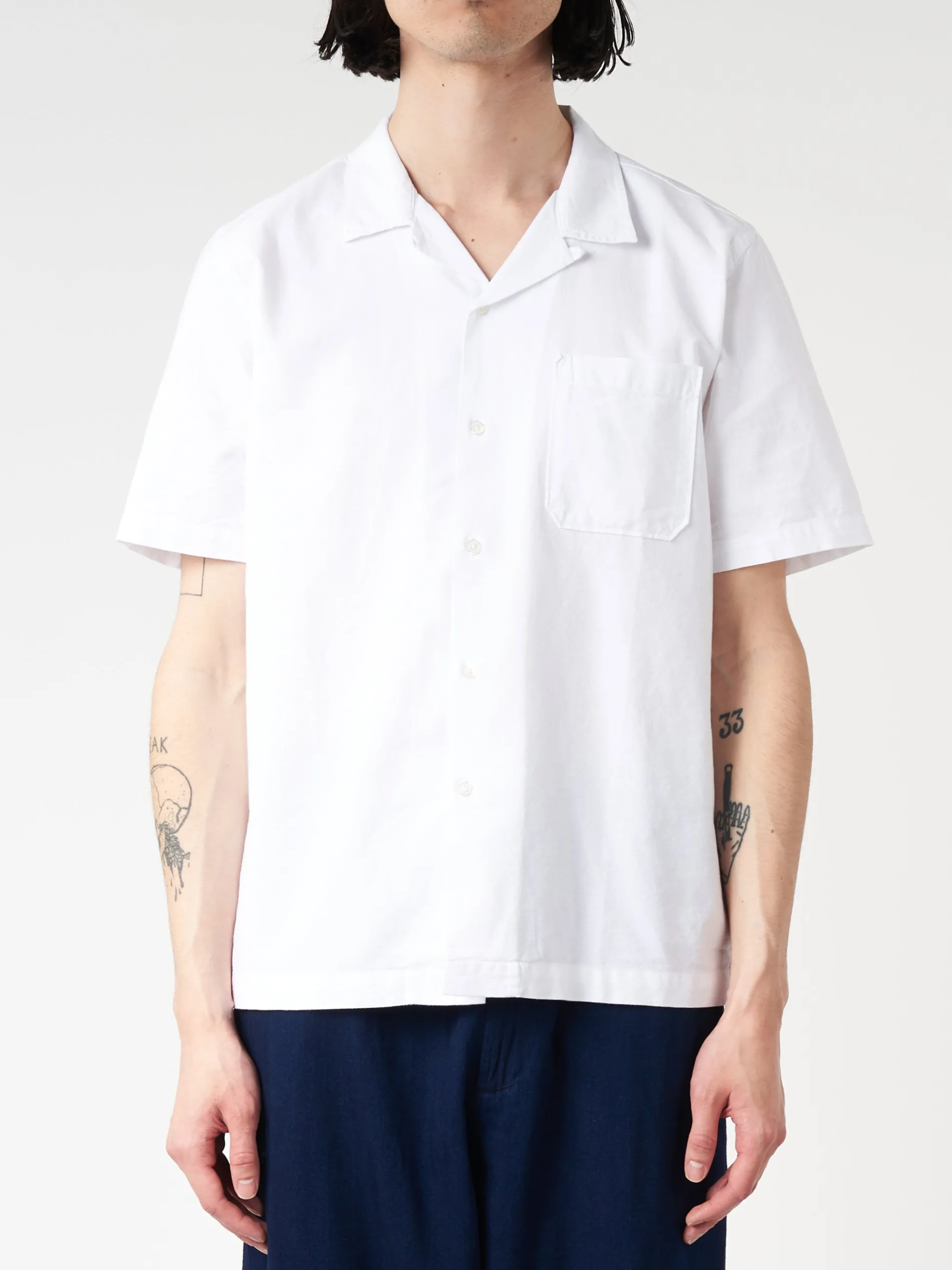 Universal Works - Road Shirt in Ecru Oxford Cotton