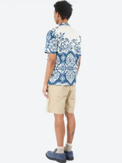 Universal Works - Road Shirt in Navy Island Print