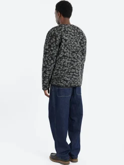 Universal Works - Zip Liner Jacket in Black and Charcoal