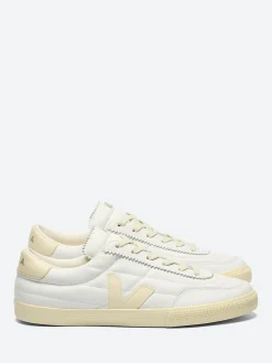 Veja - Panenka Leather in White and Calcaire