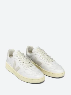 Veja - V-90 Leather in White and Natural