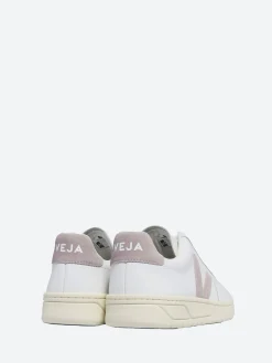 Veja - V-12 Leather in White and Babe