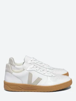 Veja - V-10 Leather White and Natural