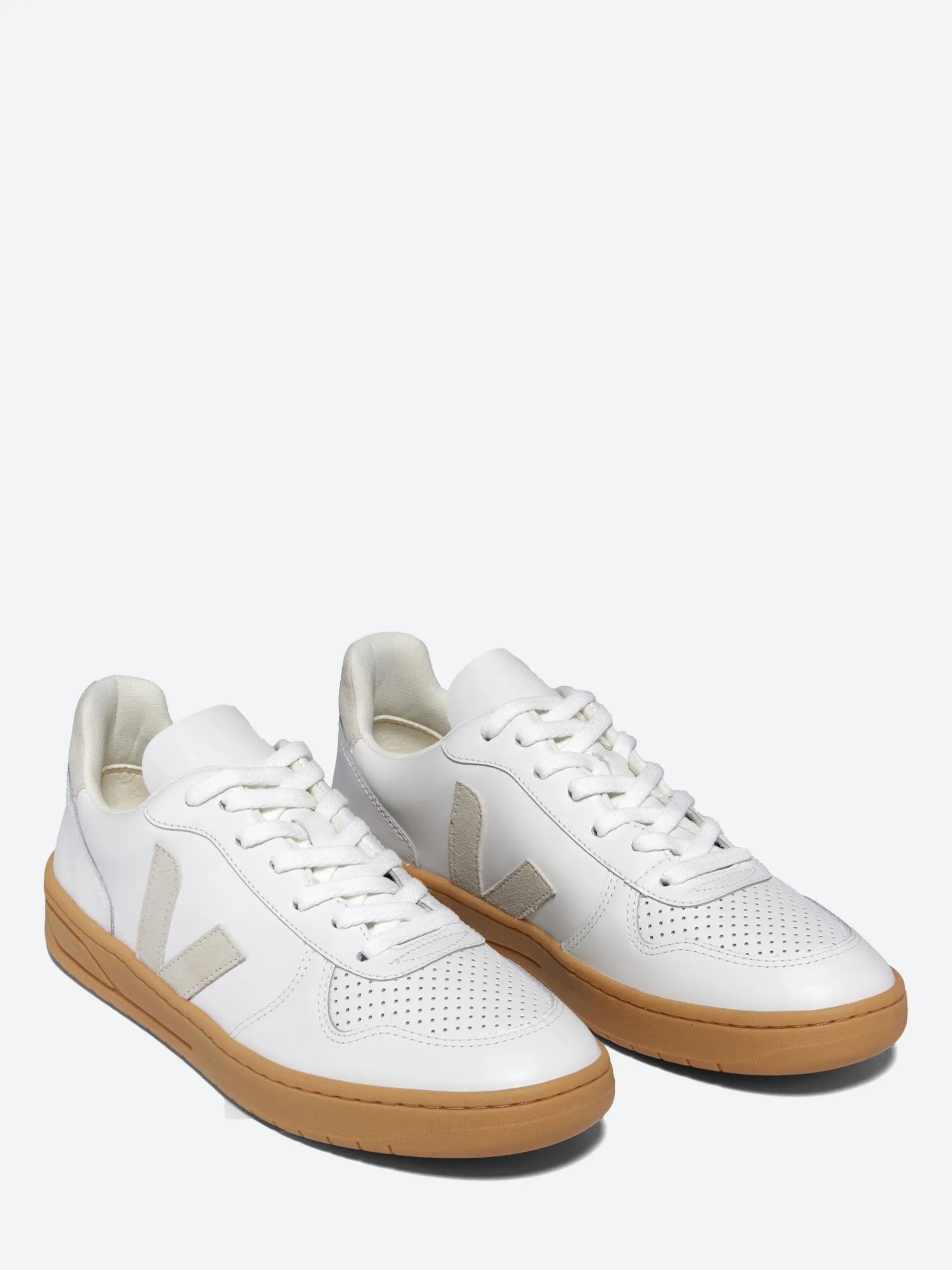 Veja - V-10 Leather White and Natural