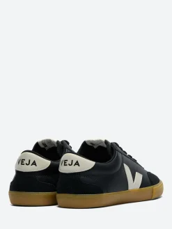 Veja - Volley O.T. Leather in Black and Pierre