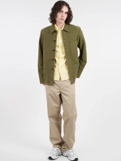 Vetra - 5C Short Workwear Jacket in Olive Moleskin