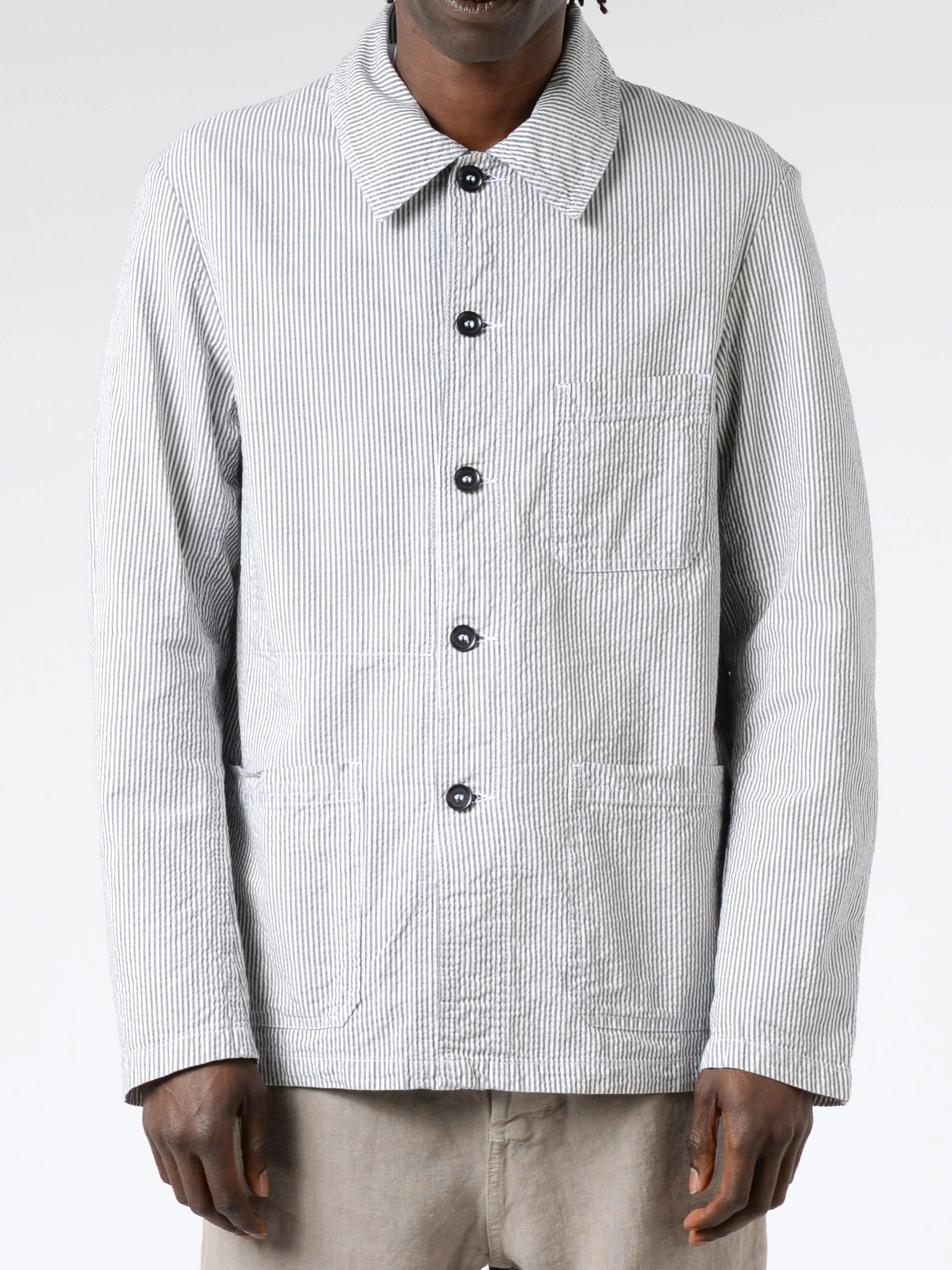 Vetra - 5C Short Workwear Jacket in White and Black