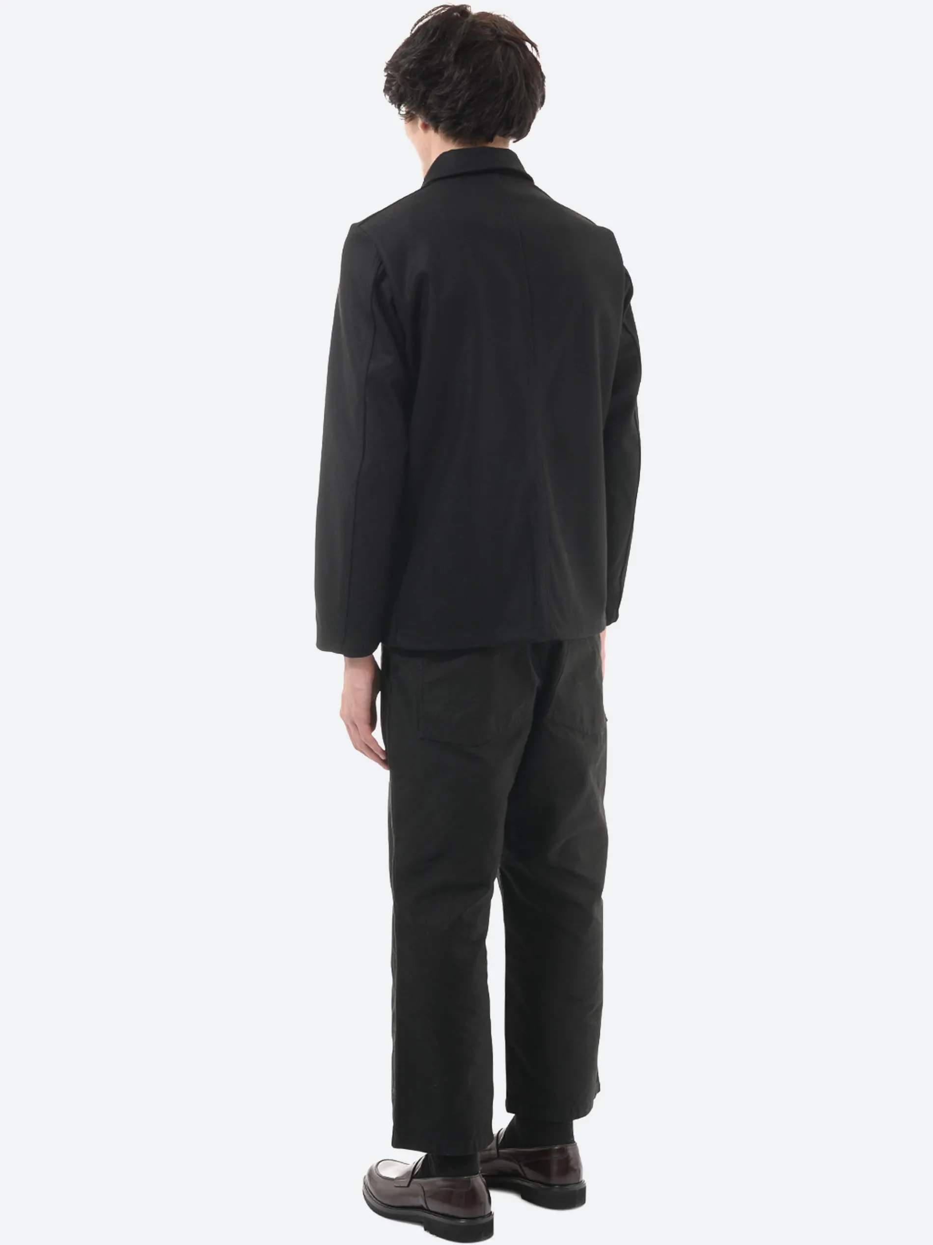 Vetra - No. 4 Workwear Jacket in Black Wool Melton