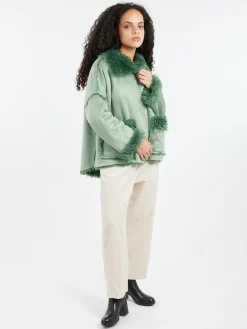 Virginia Bizzi - VY8003 Eco Shearling Jacket in Green