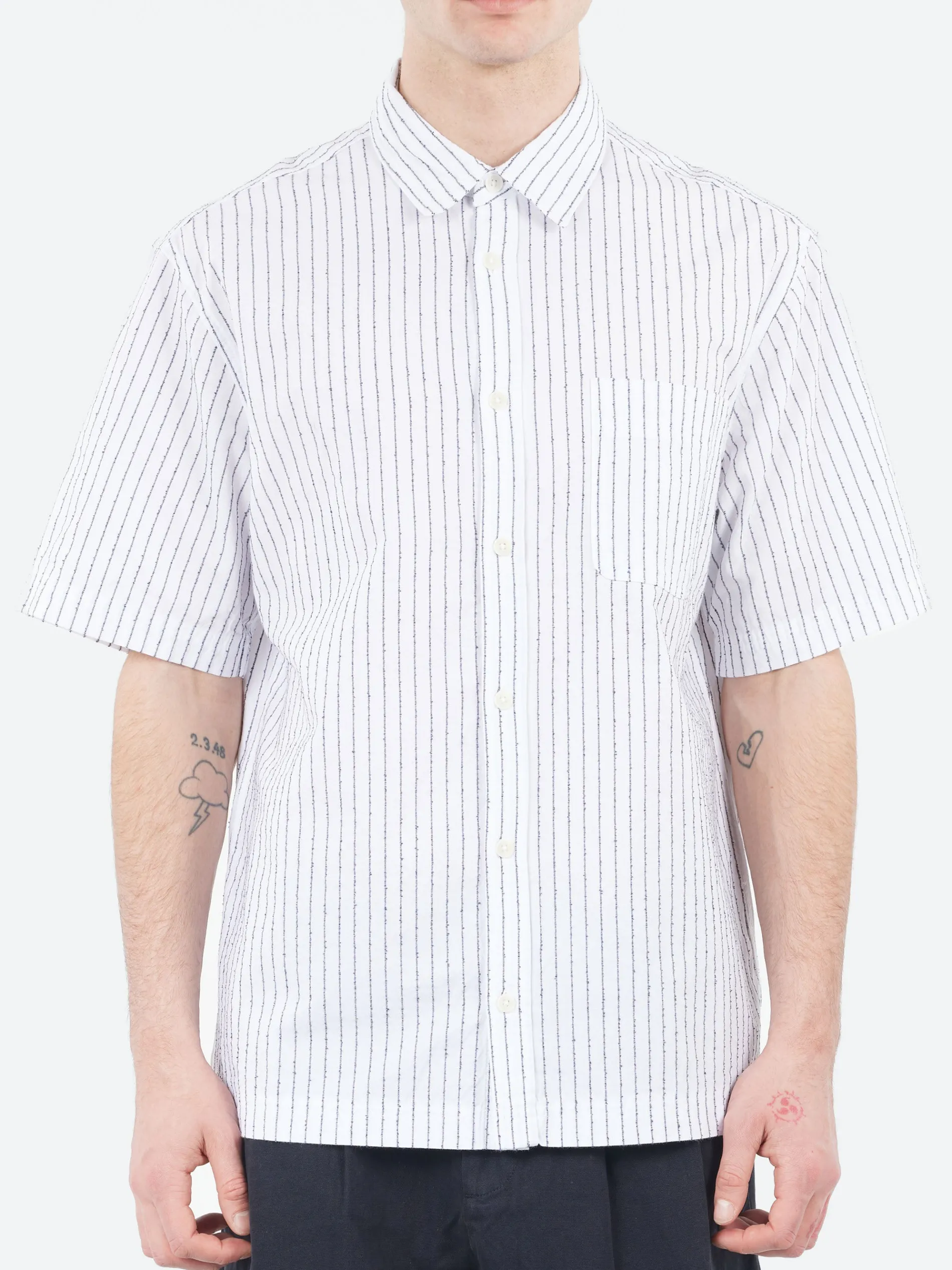 Wax London - Kew Short Sleeve Shirt in White
