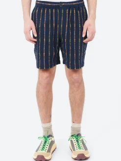Wax London - Kurt Short in Navy and Orange