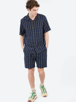 Wax London - Kurt Short in Navy and Orange