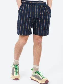 Wax London - Kurt Short in Navy and Orange