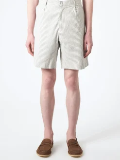 Wax London - Linton Pleat Short in Ecru