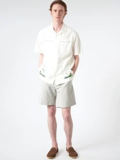 Wax London - Linton Pleat Short in Ecru