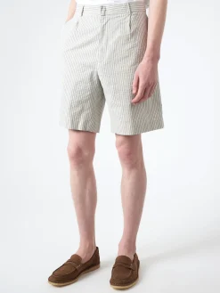 Wax London - Linton Pleat Short in Ecru