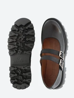 Wonders - C-7501 Leonor Mary Janes in Black Bulut