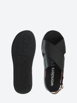Wonders - C-6540 Sandals in Black Wild