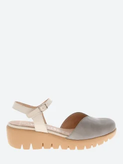 Wonders - C-33237 Wedge Sandal in Grey and White Sauvage