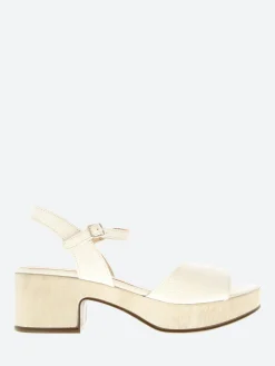 Wonders - D-8802 Leather Wedge Sandal in Off White