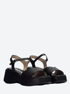 Wonders - D-9707 Platform Sandal in Black Wild