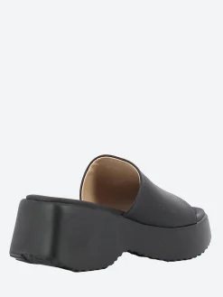 Wonders - D-9709 Platform Slide in Black Wild