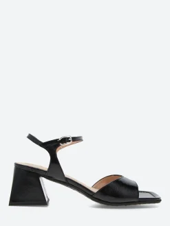 Wonders - H-6102 Heel Sandal in Black Lack