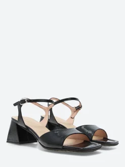 Wonders - H-6102 Heel Sandal in Black Lack