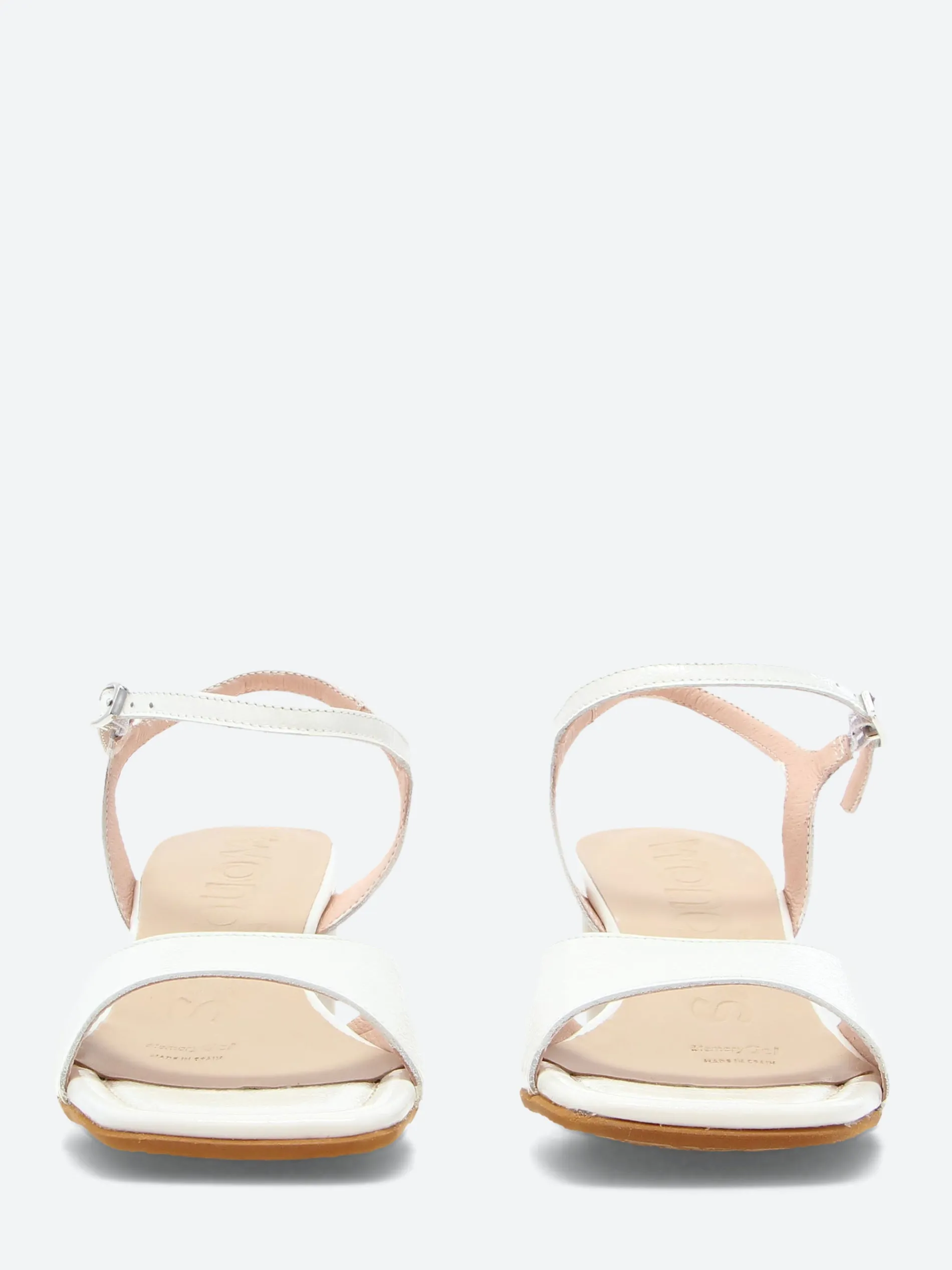 Wonders - H-6102 Heel Sandal in Off White Lack