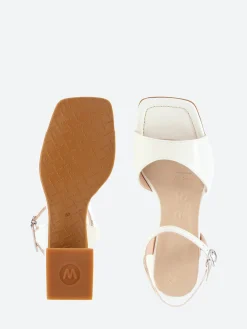 Wonders - H-6102 Heel Sandal in Off White Lack