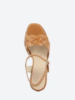 Wonders - Palm Sandal in Cognac
