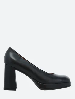 Wonders - Square Toe Platform Heel in Black Bora