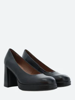 Wonders - Square Toe Platform Heel in Black Bora