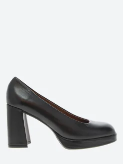 Wonders - Square Toe Platform Heel in Black Iseo