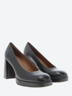 Wonders - Square Toe Platform Heel in Black Iseo
