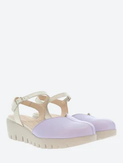 Wonders - Wedge Sandal in Lavender and White Sauva