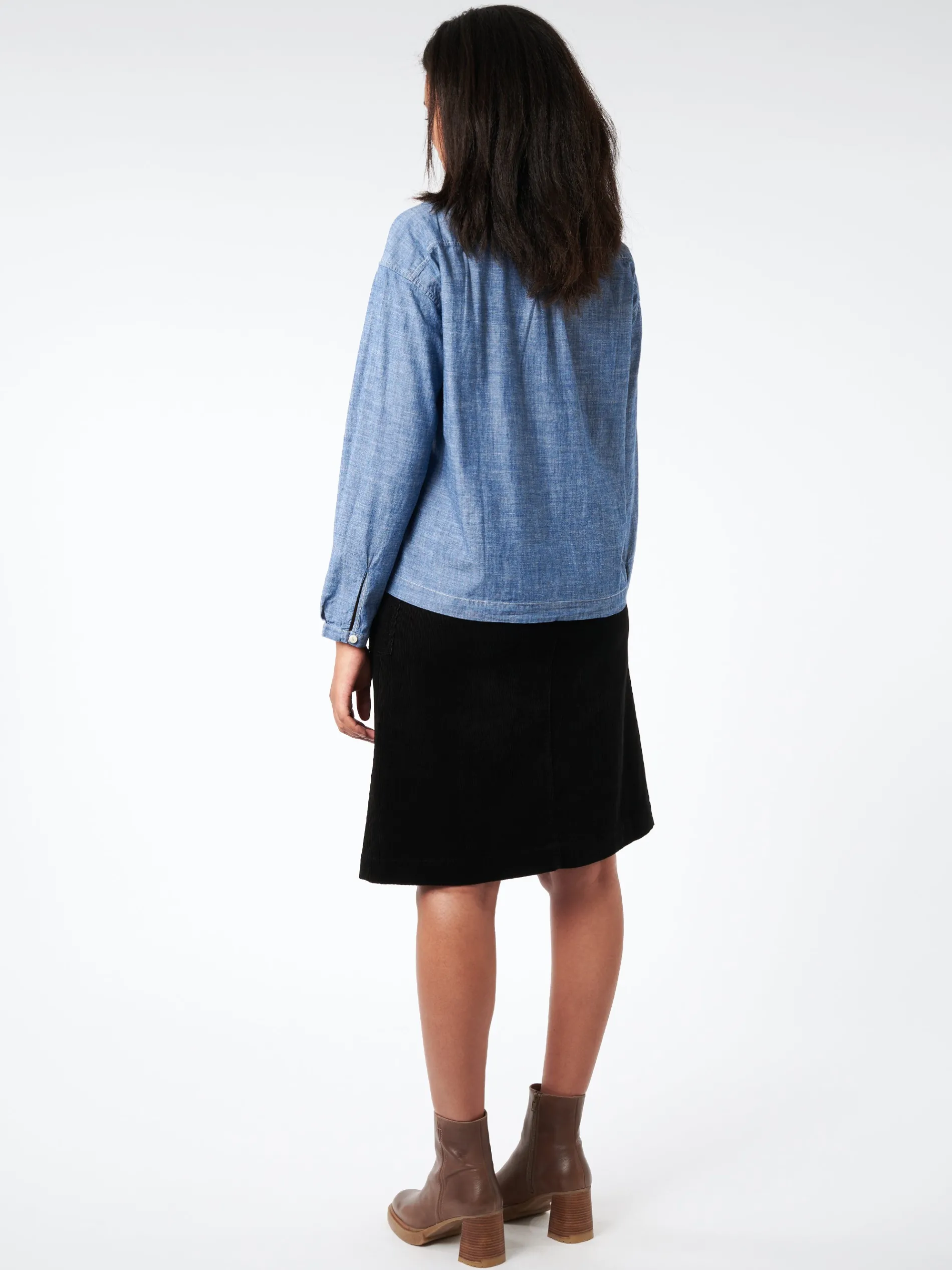 YMC - Earth Marianne LS Shirt in Indigo Light