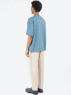 YMC - Triple T-Shirt in Blue Steel