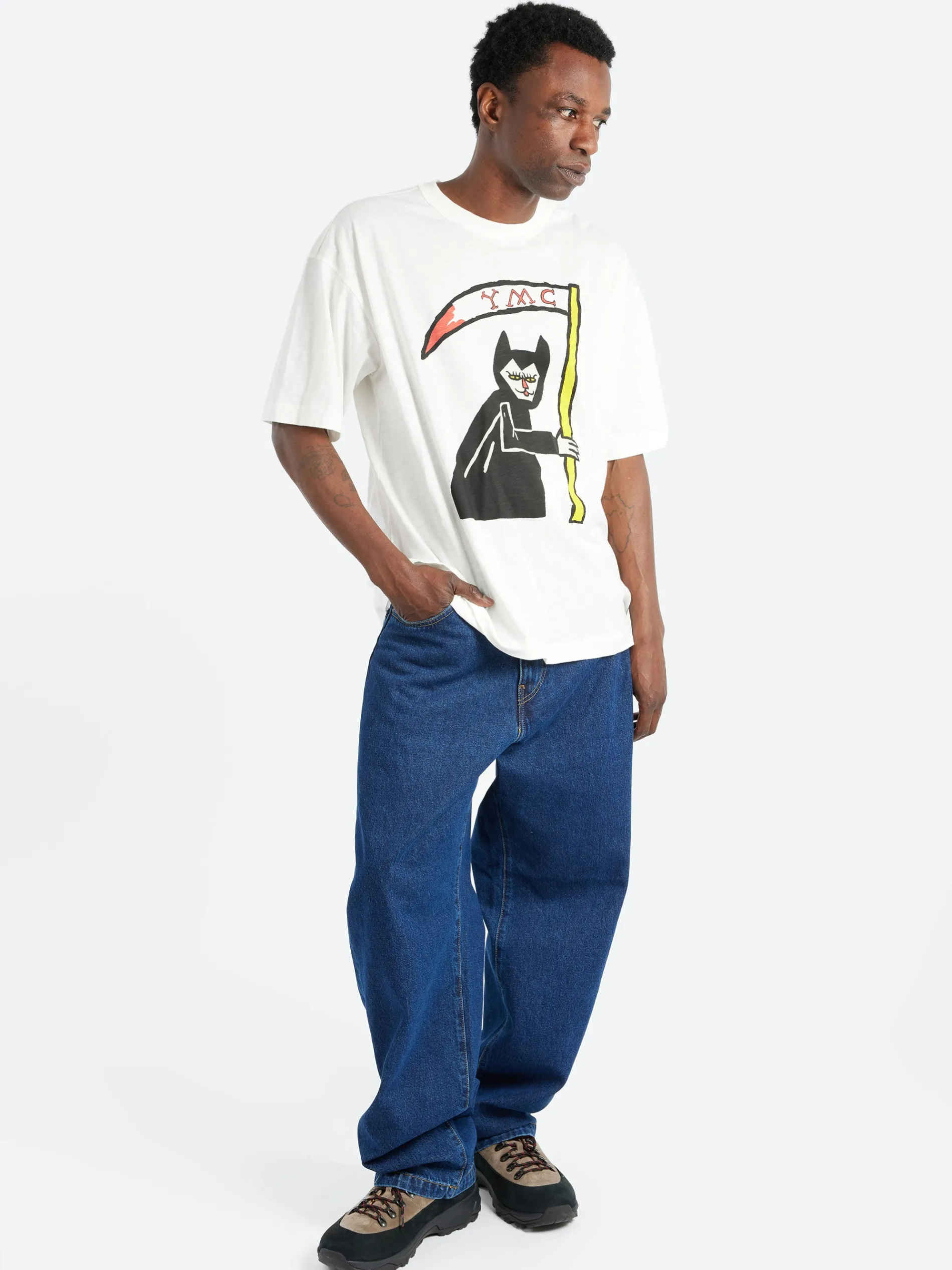 YMC - Triple Vixen T-Shirt in Off White